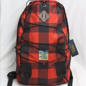 polo bear tartan backpack